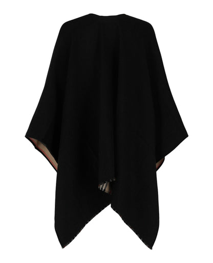 Burberry Icon Stripe Solid Cape Black