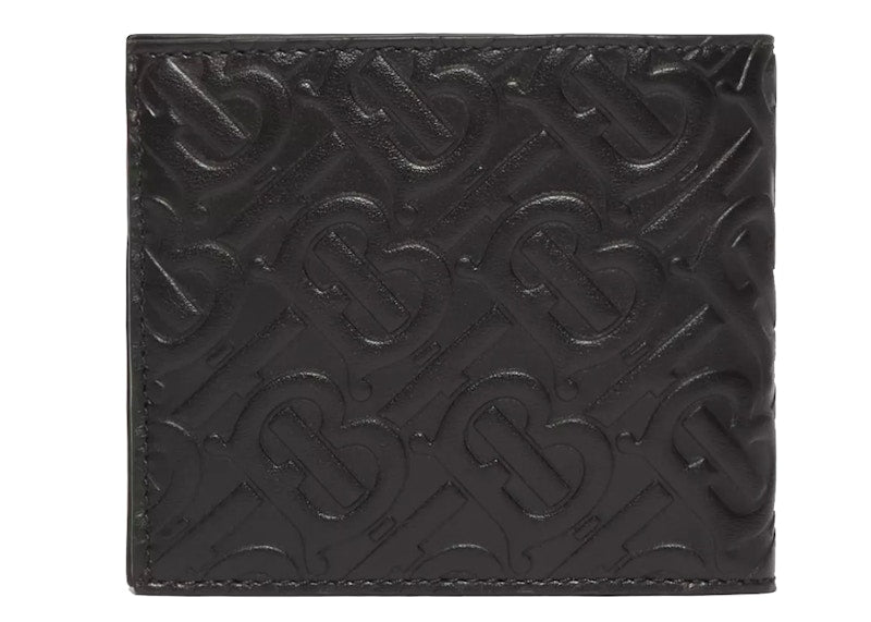 Burberry International Bifold Wallet Monogram Leather (8 Card Slot) Black