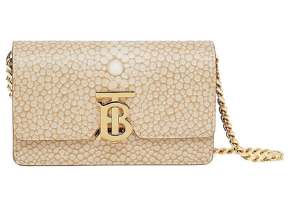 Burberry Jessie Stingray Print Shoulder Bag Gold