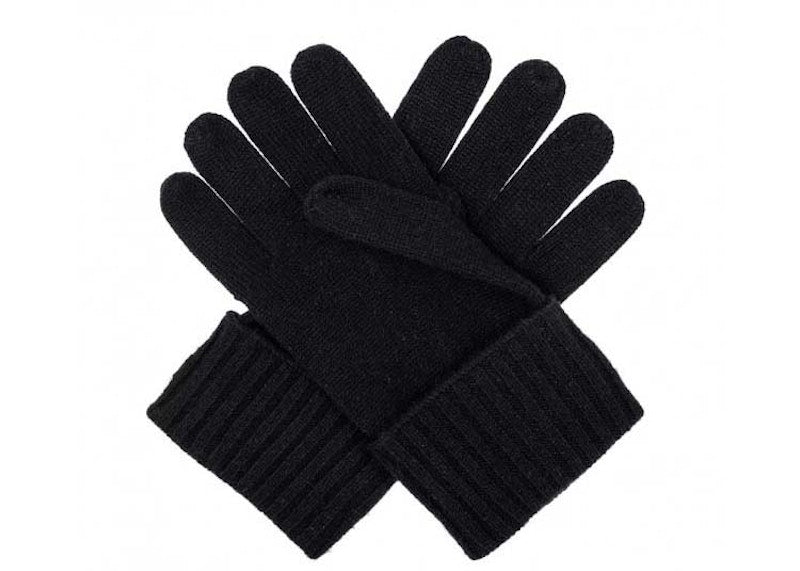 Burberry Kingdom Logo Cashmere Gloves Black