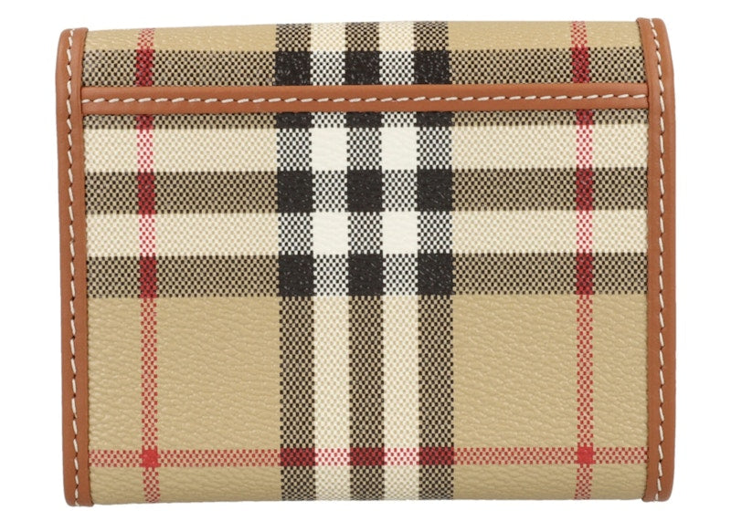 Burberry Lancaster Check Trifold Wallet Archive Beige