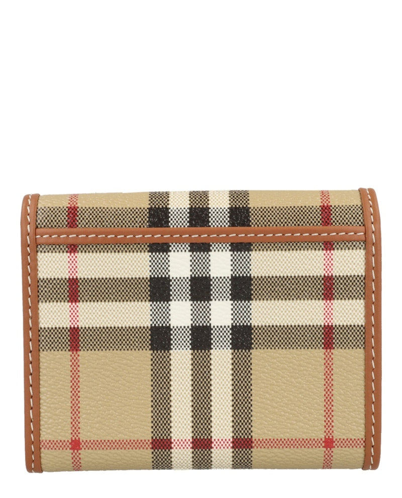 Burberry Lancaster Check Trifold Wallet Archive Beige