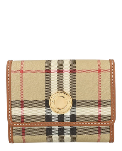Burberry Lancaster Check Trifold Wallet Archive Beige