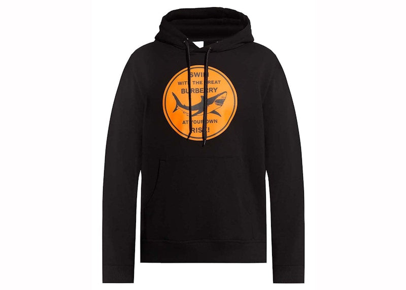 Burberry Langston Shark Hoodie Black/Orange