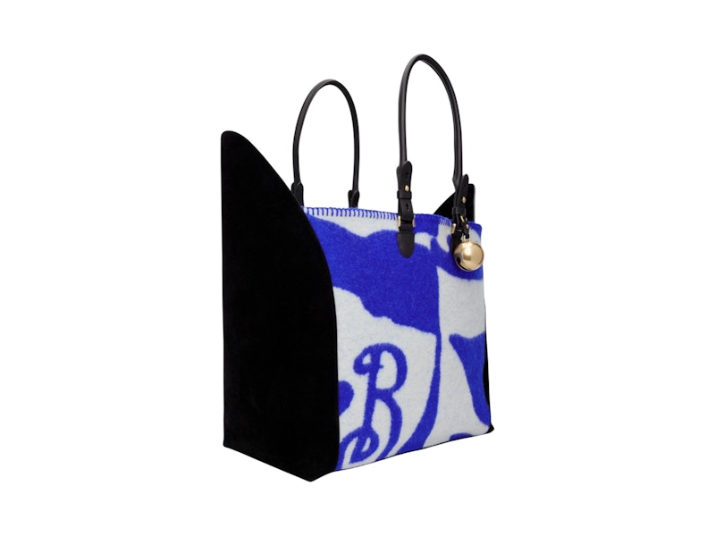 Burberry Large Shield Tote Blue/White