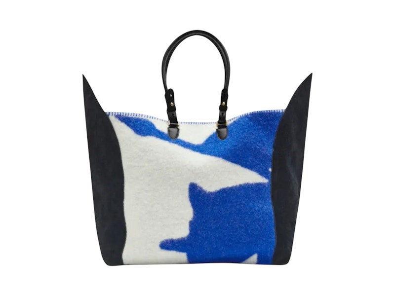 Burberry Large Shield Tote Blue/White