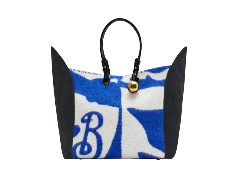 Burberry Large Shield Tote Blue/White