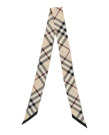 Burberry Large Vintage Check Silk Scarf Stone