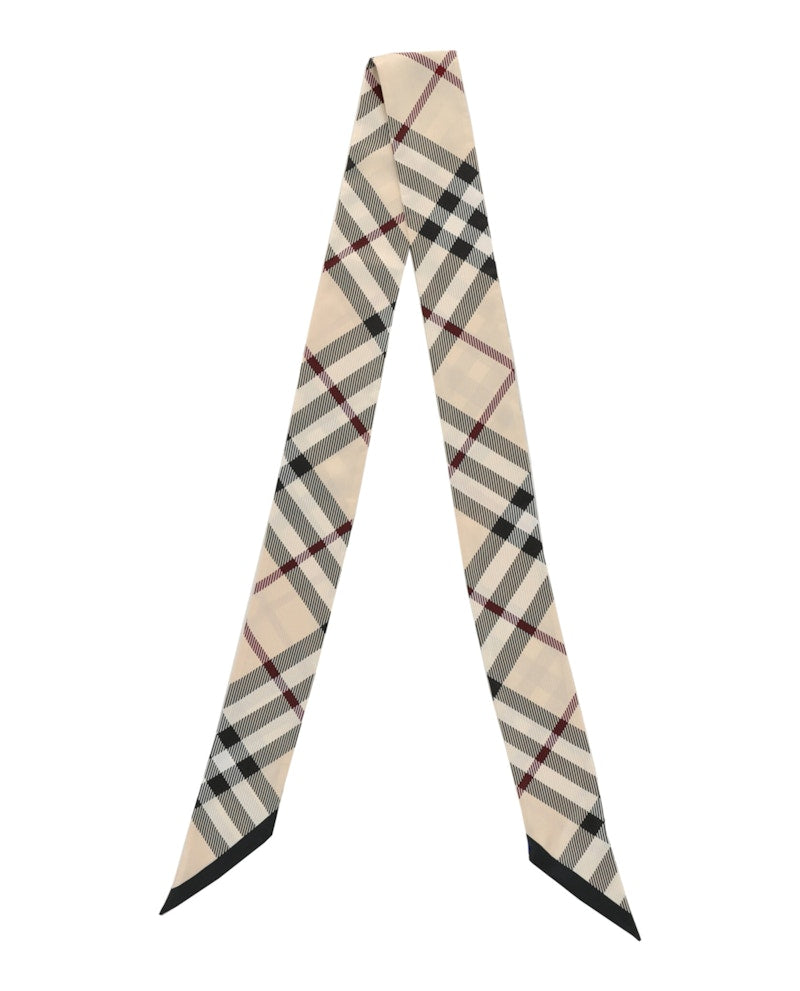 Burberry Large Vintage Check Silk Scarf Stone