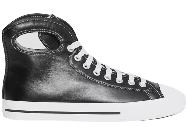 Burberry Larkhall High-Top Sneakers Black White Leather