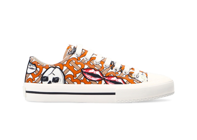 Burberry Larkhall Scribble Low Top White Orange (Women)