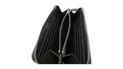 Burberry Leather Round Zipper Wallet Black
