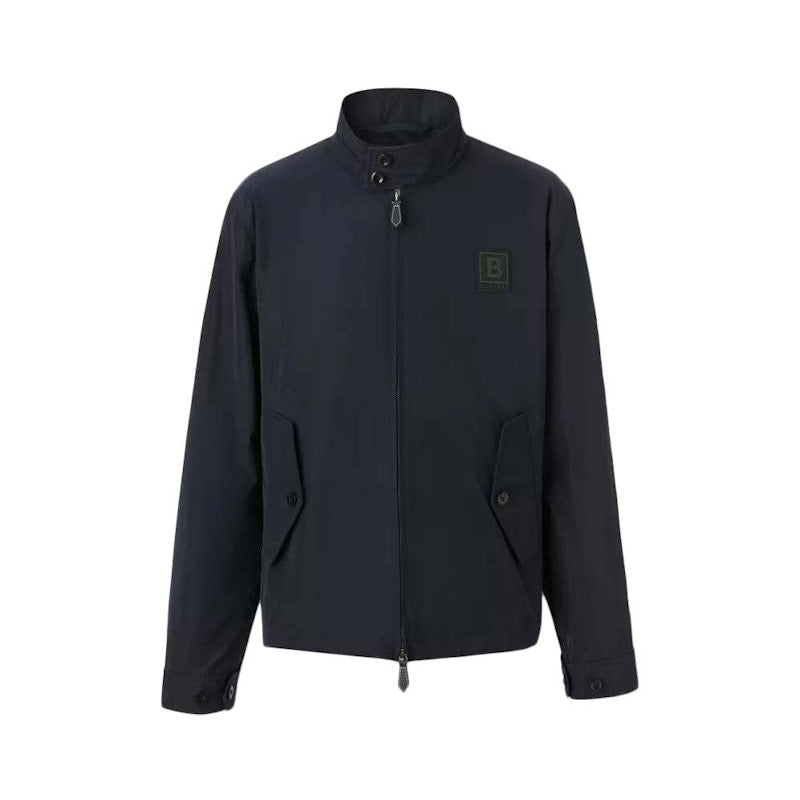 Burberry Letter Graphic Applique Harrington Jacket Navy