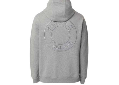 Burberry Letter Graphic Appliqué Hoodie Pale Grey Melange