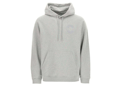 Burberry Letter Graphic Appliqué Hoodie Pale Grey Melange
