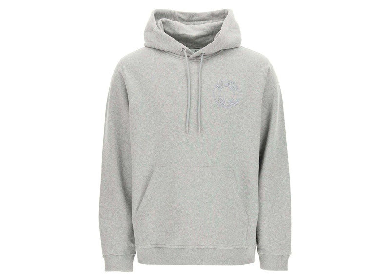 Burberry Letter Graphic Appliqué Hoodie Pale Grey Melange