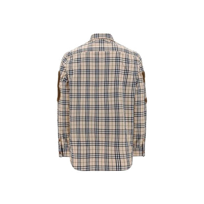 Burberry Letter Graphic Check Print Shirt Soft Fawn
