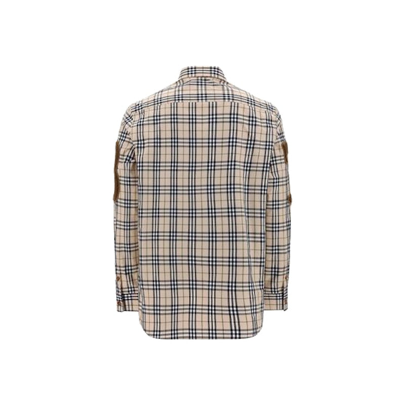 Burberry Letter Graphic Check Print Shirt Soft Fawn