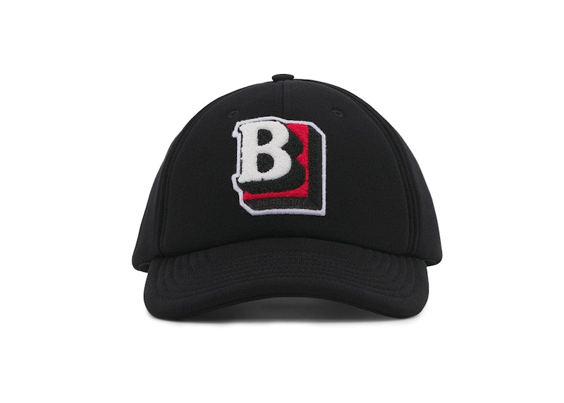 Burberry Letter Graphic Cotton Baseball Cap Black/Red/White