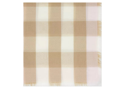 Burberry Lightweight Check Cashmere Scarf Alabaster