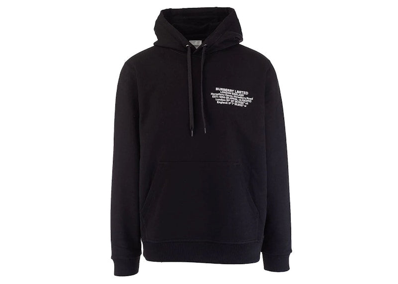 Burberry Location 3D Logo Hoodie Black