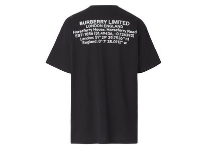 Burberry Location Print T-Shirt Black