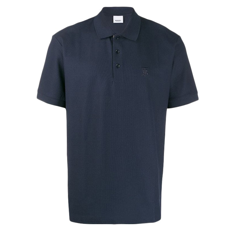 Burberry Logo Embroidered Polo Navy/Navy