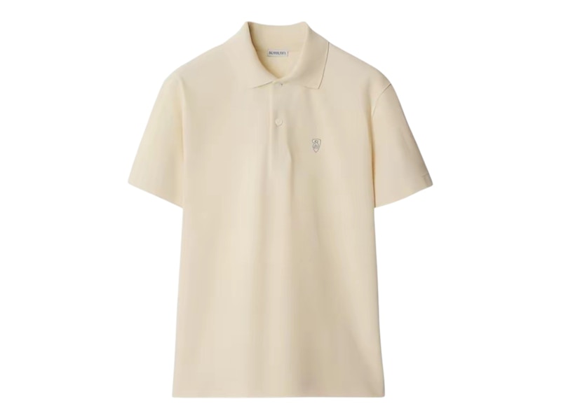 Burberry Logo Embroidered Regular Fit Polo Shirt 80998831 Tundra