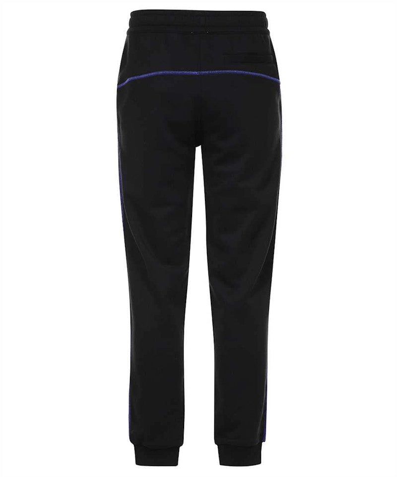 Burberry Logo Graphic Applique Cotton Jogging Sweatpants Black