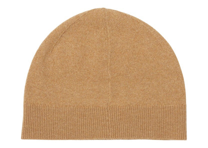 Burberry Logo Graphic Cashmere Blend Beanie Camel