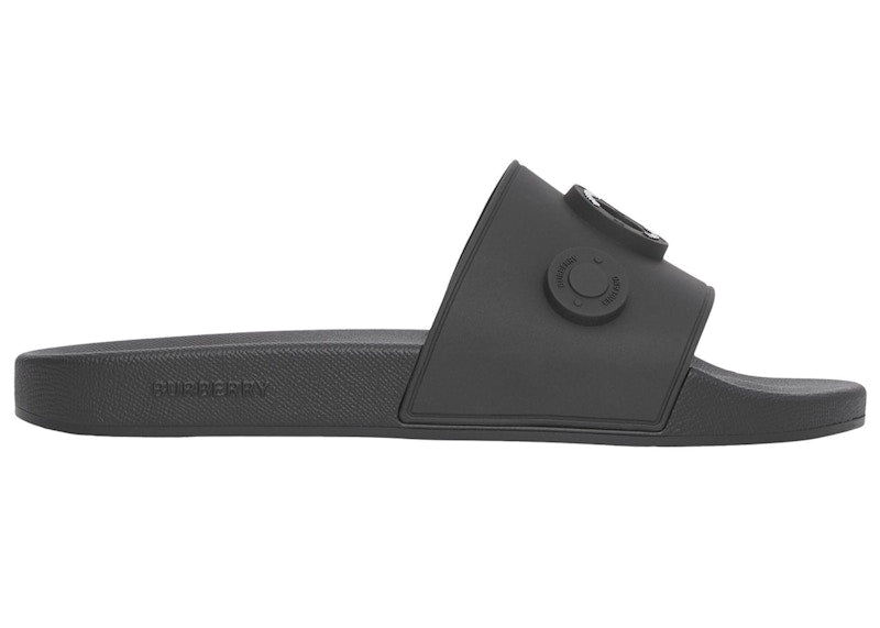 Burberry Logo Graphic Slides Black