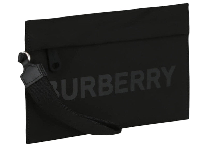 Burberry Logo Nylon Pouch Black