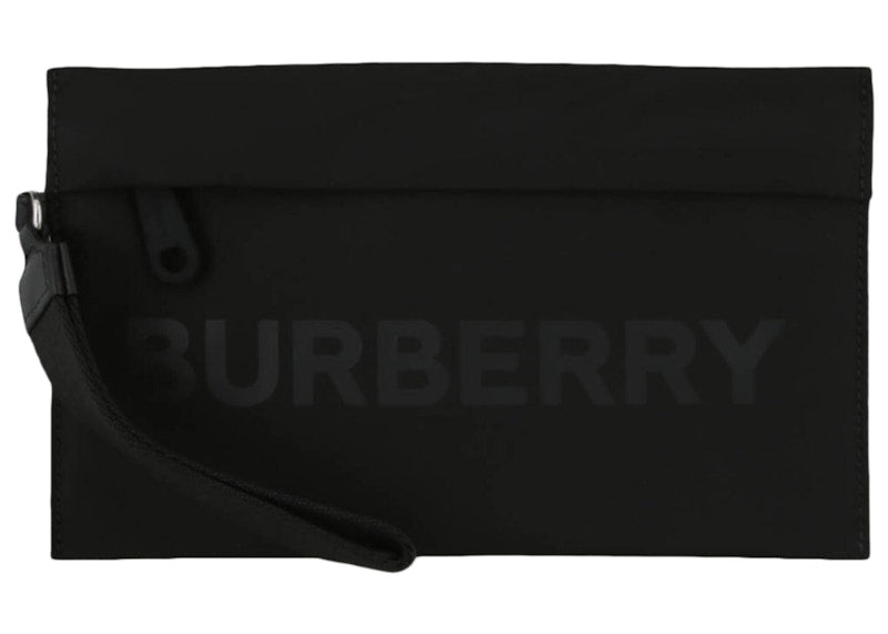 Burberry Logo Nylon Pouch Black