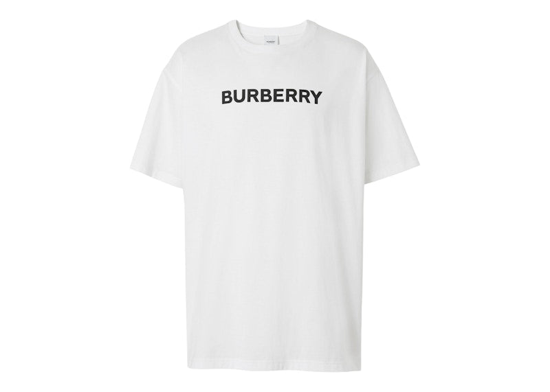 Burberry Logo Print Cotton Oversized T-shirt White/Black