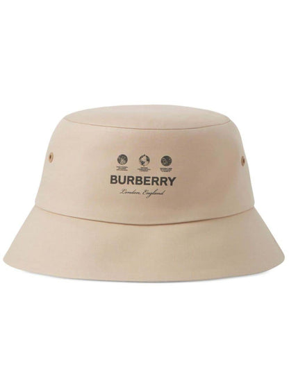 Burberry Logo Print Hat Sand Beige