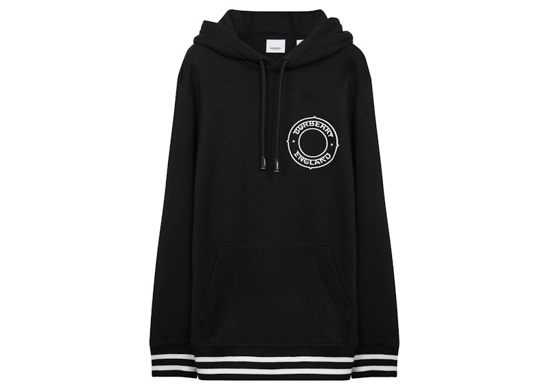 Burberry Logo-Print Hoodie Black