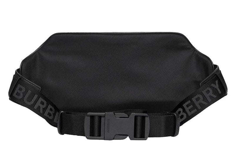 Burberry Logo Print Nylon Bum Bag Black