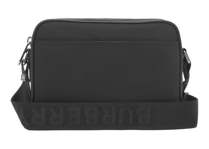 Burberry Logo Print Nylon Crossbody Bag Black