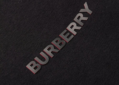 Burberry Logo Print Stretch Cotton Sweatpants Black