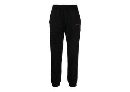 Burberry Logo Print Stretch Cotton Sweatpants Black