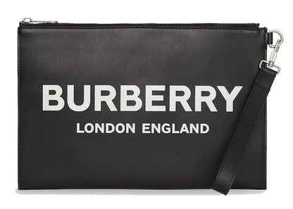 Burberry Logo Print Zip Pouch 6 Slot Black