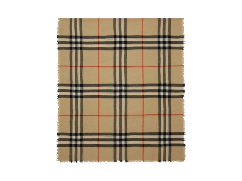 Burberry MU GCightweight Wool Scarf Rl Black