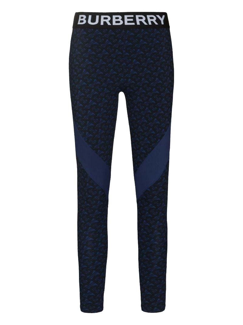 Burberry Madden Logo High Waist Leggings Blue