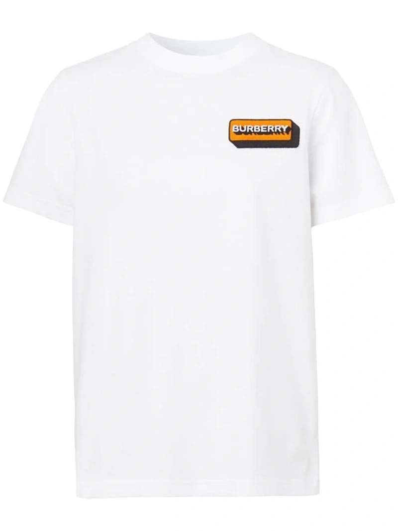 Burberry Margot Logo-Applique Cotton T-shirt White