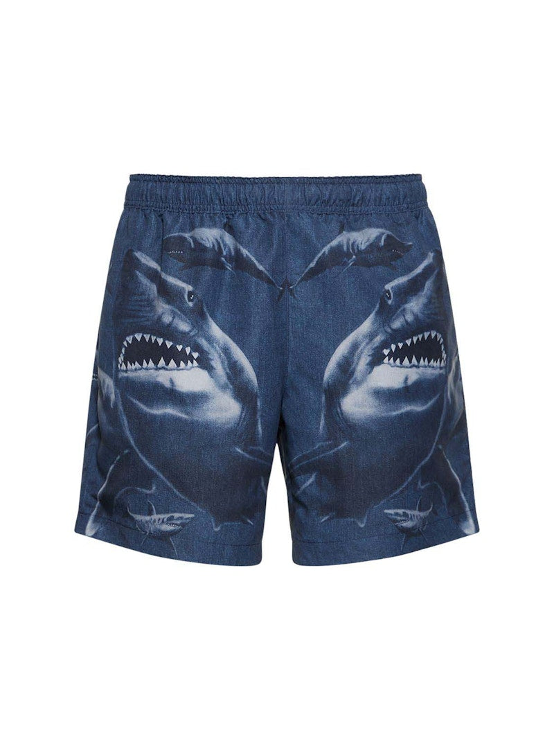 Burberry Martin Block Swim Shorts Blue