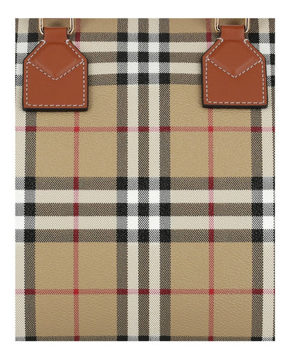 Burberry Medium Check Bowling Bag Vintage Check Briar Brown