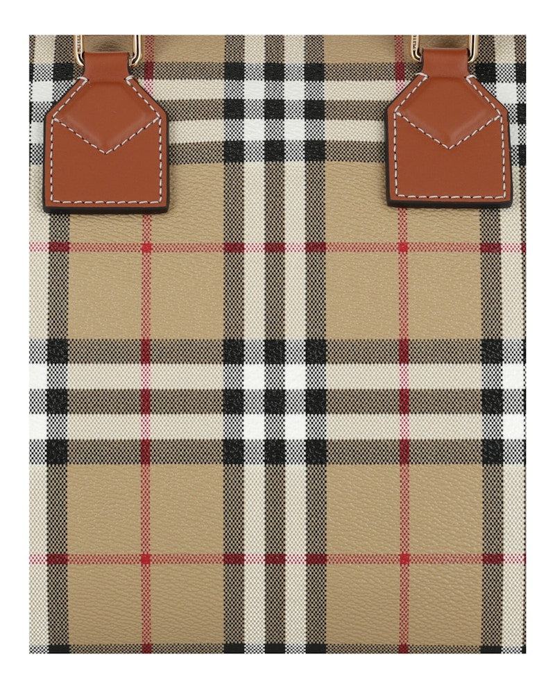 Burberry Medium Check Bowling Bag Vintage Check Briar Brown