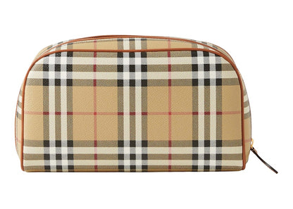 Burberry Medium Check Travel Pouch Archive Beige