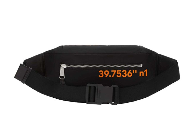 Burberry Medium Coordinates Belt Bag Black/Orange