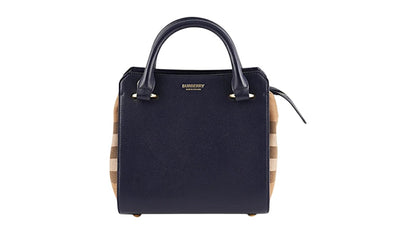 Burberry Mini Banwell Tote Bag Dark Blue